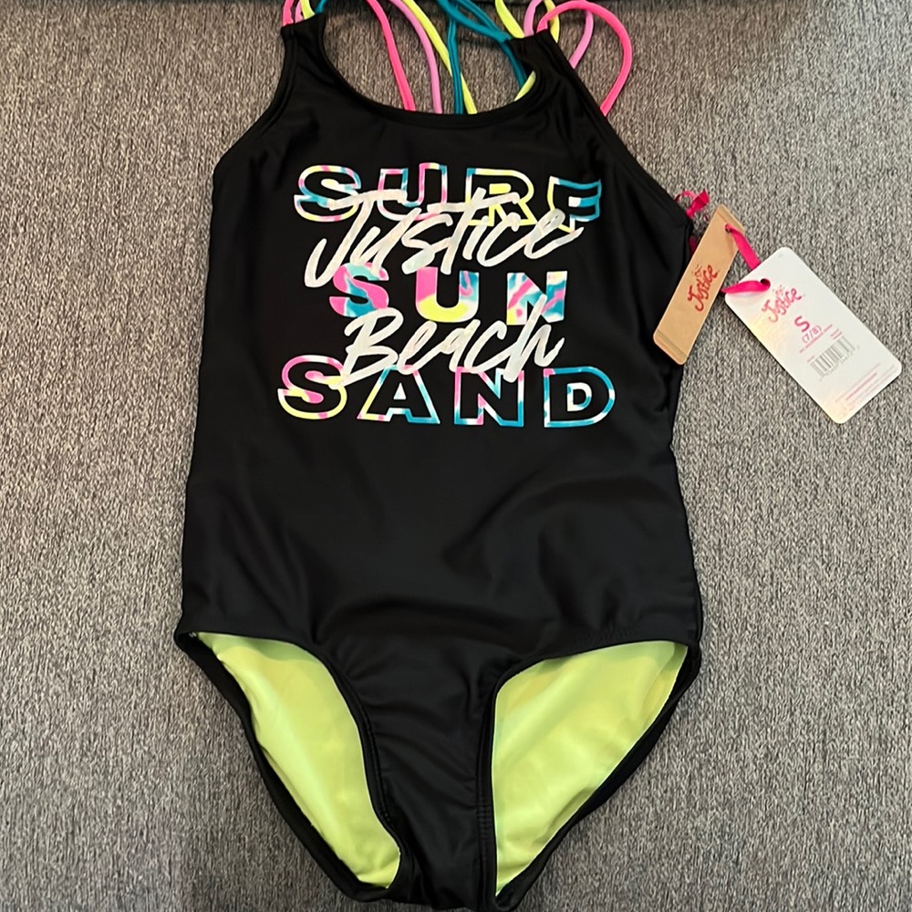 Justice Girls One Piece Swimsuit - NWT